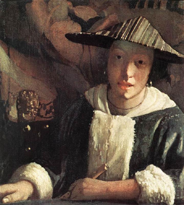 Jan Vermeer Young Girl with a Flute china oil painting image